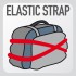 SECURED BY ELASTIC STRAPS